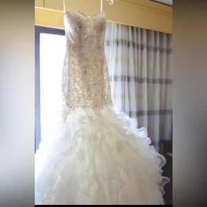 Robin Jillian Mermaid Style Beaded Wedding Gown.